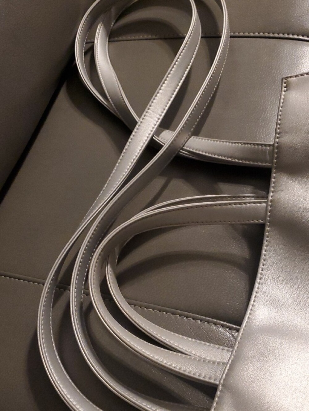Telfar Gray Embossed Logo Tote - Picture 4 of 6